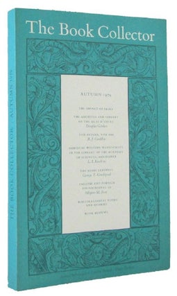 Item #171541 THE BOOK COLLECTOR. Volume 28, No. 3, Autumn 1979. Nicolas Barker