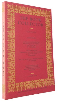 Item #171545 THE BOOK COLLECTOR. Volume 21, No. 3, Autumn 1972. Nicolas Barker