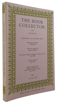 Item #172580 THE BOOK COLLECTOR. Volume 18, No. 3, Autumn 1969. Nicolas Barker