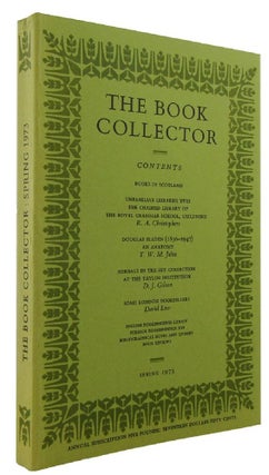 Item #172739 THE BOOK COLLECTOR. Volume 22, No. 1, Spring 1973. Nicolas Barker