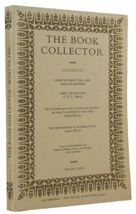 Item #172746 THE BOOK COLLECTOR. Volume 15, No. 4, Winter 1966. Nicolas Barker