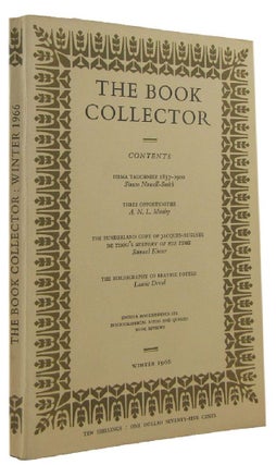 Item #172747 THE BOOK COLLECTOR. Volume 15, No. 4, Winter 1966. Nicolas Barker
