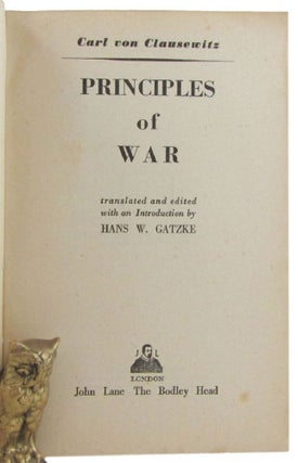 Item #172838 PRINCIPLES OF WAR. Carl von Clausewitz