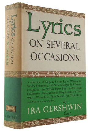 Item #173013 LYRICS ON SEVERAL OCCASIONS. Ira Gershwin