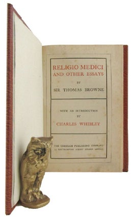 Item #173378 RELIGIO MEDICI AND OTHER ESSAYS. Sir Thomas Browne