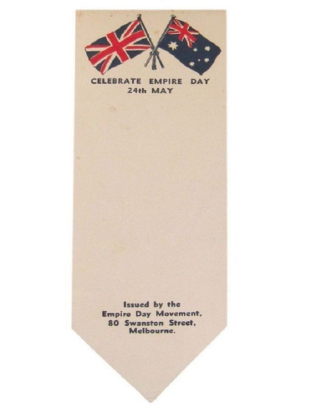 Item #178191 EMPIRE DAY BOOKMARKER [c.195-?]. Empire Day Movement.