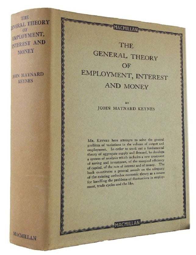 Item #178807 THE GENERAL THEORY OF EMPLOYMENT INTEREST AND MONEY. John Maynard Keynes.