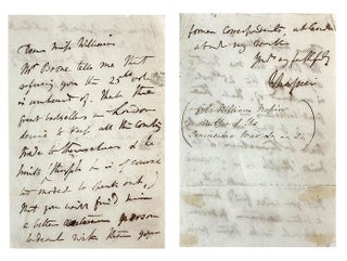 Item #179354 AUTOGRAPH LETTER, signed, to Miss Williams:. Sir William Napier