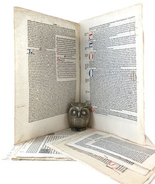 Item #179736 SEVENTEEN VENETIAN INCUNABLE LEAVES FROM 1476 TO 1497. Fifteenth Century Printing