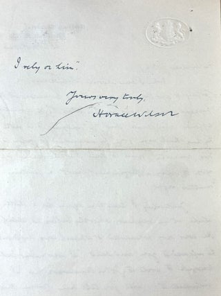 TWO AUTOGRAPH LETTERS, one from Neville Chamberlain, signed, and one from Sir Horace Wilson, signed, both to Sir John Anderson: