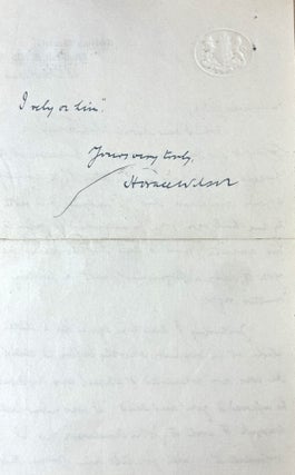 TWO AUTOGRAPH LETTERS, one from Neville Chamberlain, signed, and one from Sir Horace Wilson, signed, both to Sir John Anderson: