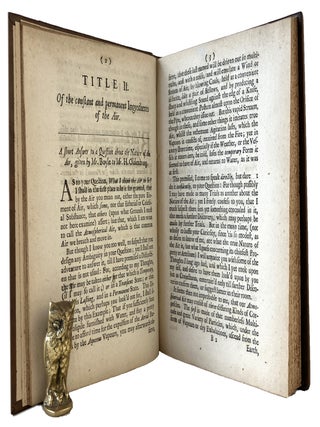 THE GENERAL HISTORY OF THE AIR, Designed and Begun by the Honble Robert Boyle Esq.
