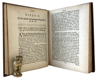 THE GENERAL HISTORY OF THE AIR, Designed and Begun by the Honble Robert Boyle Esq.