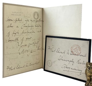 Item #184306 AUTOGRAPH LETTER, signed, to Revd Edward M. Townshend:. Arthur James Balfour