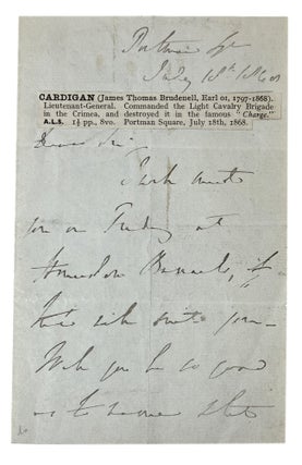 AUTOGRAPH LETTER, signed, to an unknown correspondent: