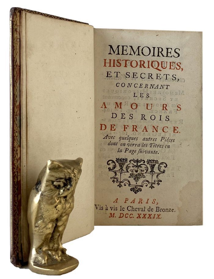 Item #184652 MEMOIRES HISTORIQUES ET SECRETS CONCERNANT LES AMOURS DES ROIS DE FRANCE. Jean-Baptiste de Boyer Argens, Marquis d'Argens - attributed, Attributed.