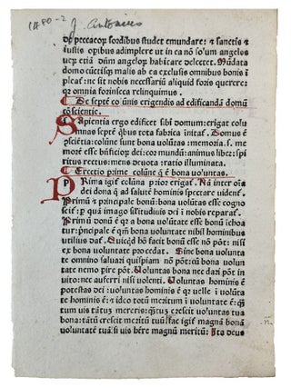 Item #184820 TEN ITALIAN INCUNABLE LEAVES FROM 1476 TO 1493. Fifteenth Century Printing
