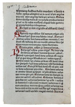 Item #184820 TEN ITALIAN INCUNABLE LEAVES FROM 1476 TO 1493. Fifteenth Century Printing