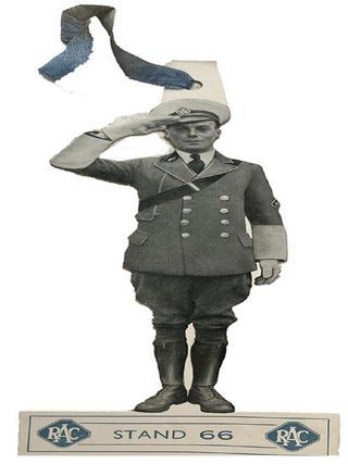 Item #184838 R.A.C. SHAPED PROMOTIONAL BOOKMARKER. London Royal Automobile Club