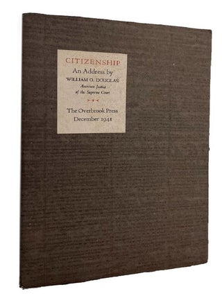Item #185370 CITIZENSHIP. An Address Delivered on the Occasion of First Citizens' Day...